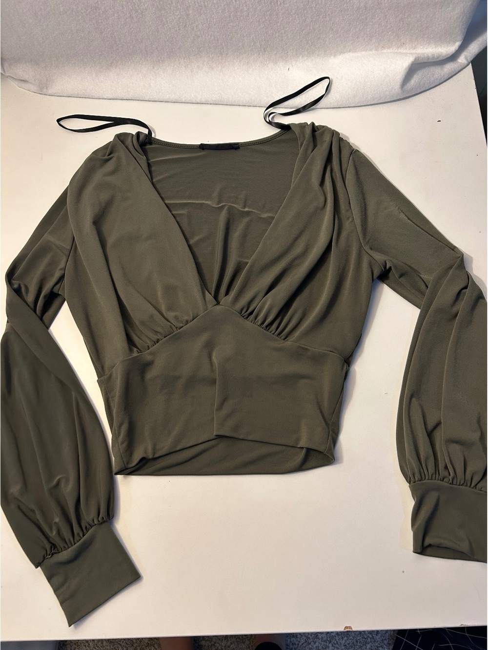 21 Saints Cropped Long Sleeve Top